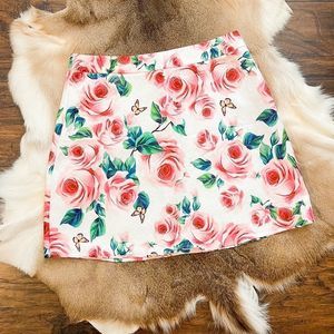 SHEIN Floral Butterfly Print Skirt